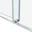 Porte de douche coulissante double sans cadre 66 po x 76 po, porte de douche double, verre trempé de 3/8 po (10 mm), acier inoxydable-129435257