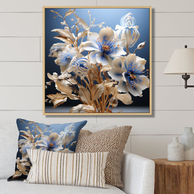 «Crystal Blue Cornflowers Harmony I» sur toile