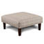 Contemporary Square With Triangle Pattern Upholstery, High - Density Foam, Neutral Finish, 36"L X 36"W 17"H, Middle Leg Support, 1Pc