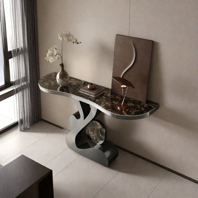 Console en bois massif 47,24 po