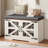 Farmhouse Storage Bench with Cushion
