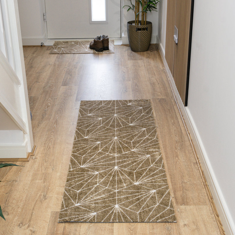 Mega Runner - Geo - Brown, 57cm W x 150cm L