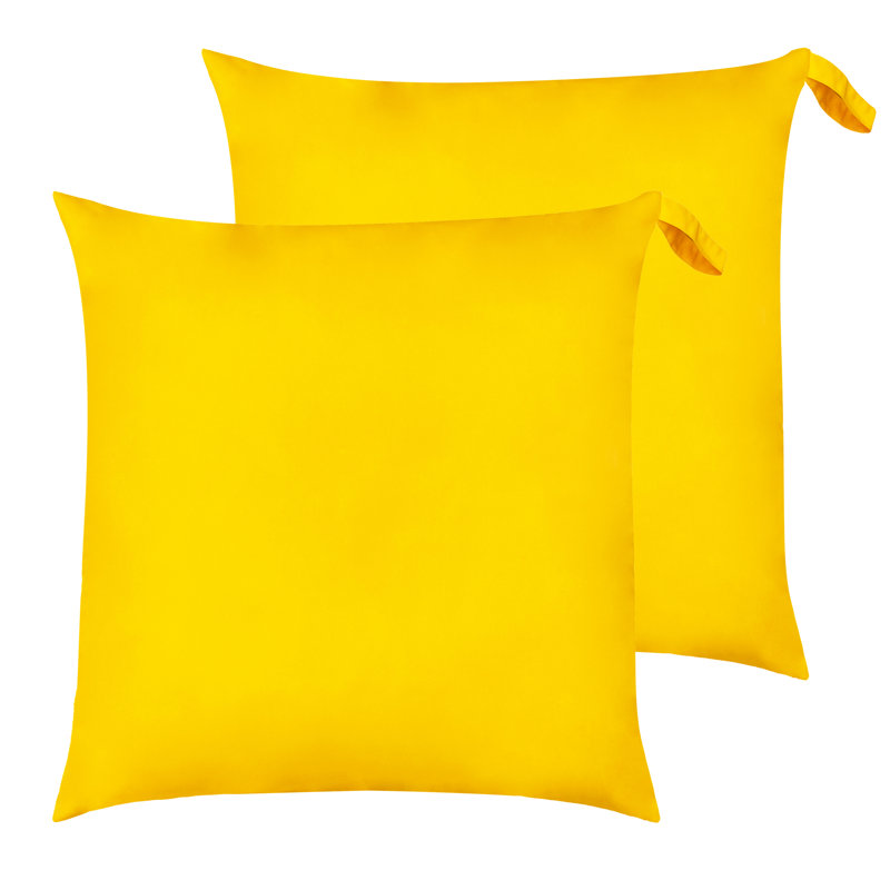 Indoor / Outdoor Square Floor Cushion, Yellow