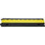 Rampe de protection de câble L 36,1 po x l 9,8 po x H 1,7 po avec 2 canaux, matériau TPU / TPR, rampe de protection de tuyau 1 pièce, noir / jaune, capacité de charge de 22 000 lb