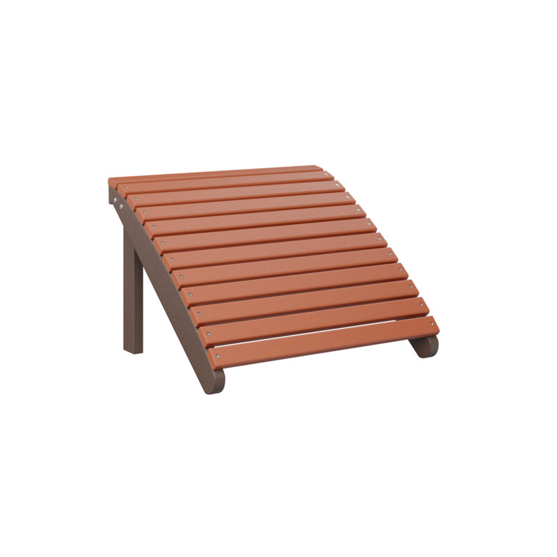 Repose-pieds Adirondack Berlin Gardens, Mango Orange Top/Chocolate Brown Base