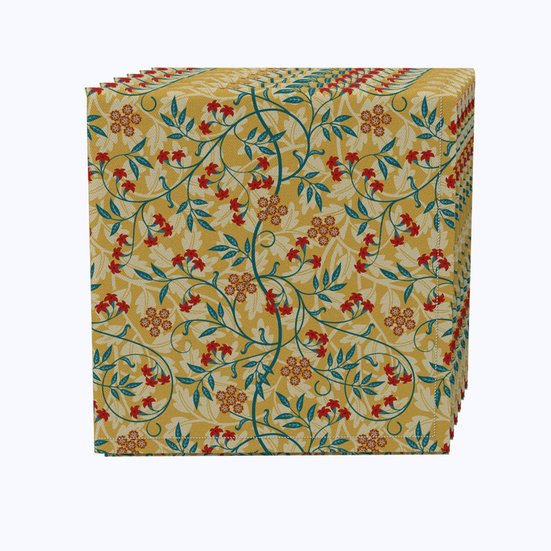 Candy 100% Cotton Floral Square Napkin