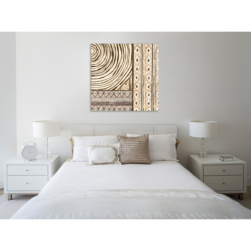 «Warm Tribal Patchwork II», reproduction sur toile tendue, H 30 po x l 30 po x P 1,5 po
