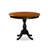 5-Piece Dining Table Set Contains a Mid Century Dining Table and 4 Blue Linen Fabric Midcentury Modern Dining Chairs with Button Tufted Back - Black Finish-1330912340-1330912426-1333752359