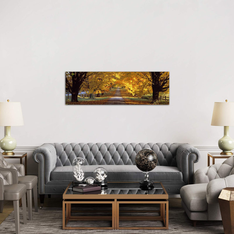 Road, Baltimore County, Maryland, USA - No Frame Panoramic Print on Canvas, 152.4 cm H x 50.8 cm W x 1.91 cm D