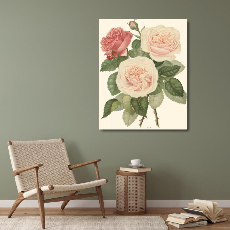 Art sur toile tendue Red Barrel Studio® Vision Studio Gallery: Vintage Roses II, H 34 po x l 28 po