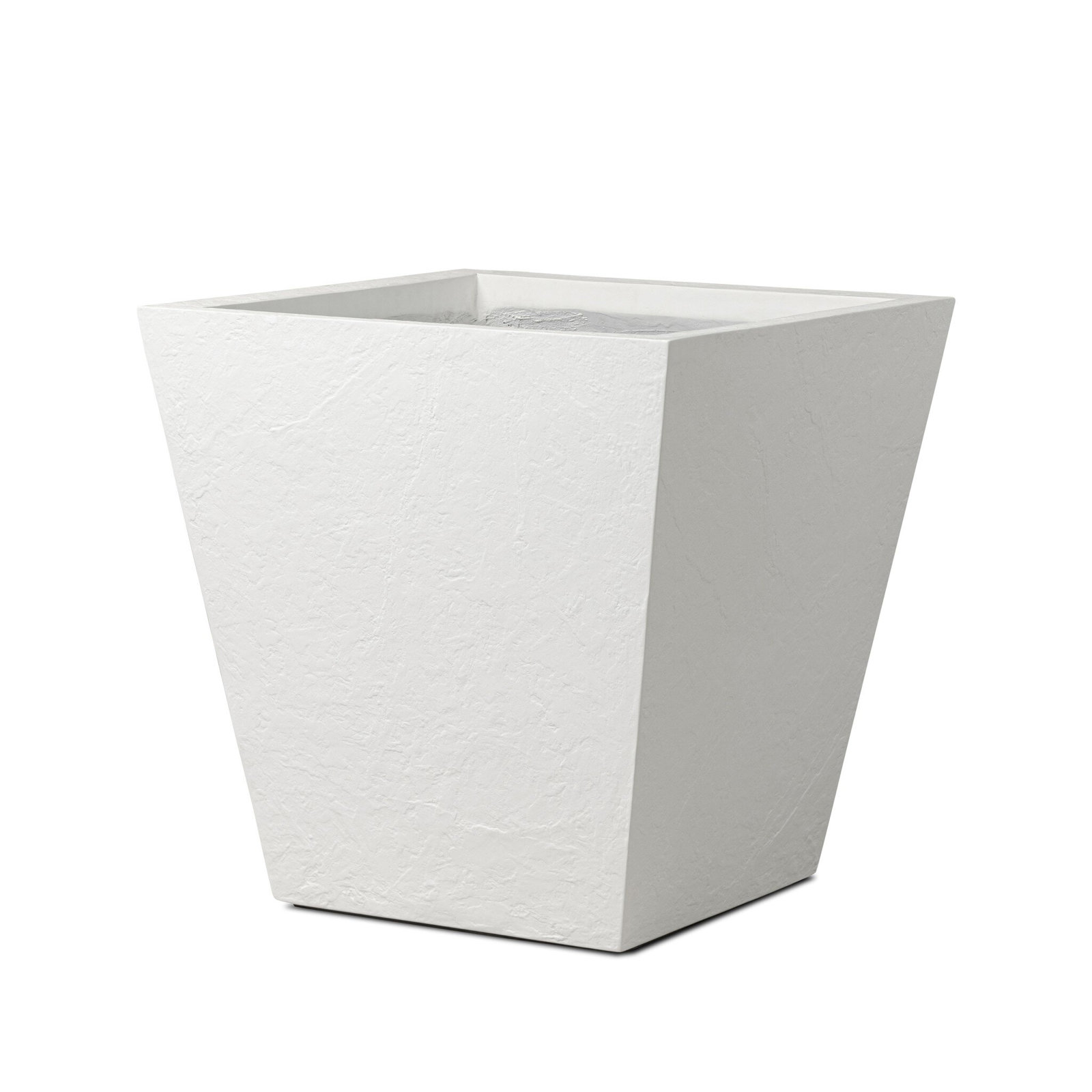 Nael Planter Box, 28" H x 28" W x 28" D, Textured White Concrete