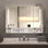 Armoires de salle de bain modernes, armoire à pharmacie avec miroirs et lumières à DEL, armoire de rangement pour salle de bain
