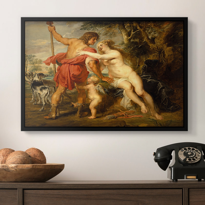 Vénus et Adonis, v. 1635 - Peter Paul Rubens, toile tendue avec châssis, 16 x 24, Naturel