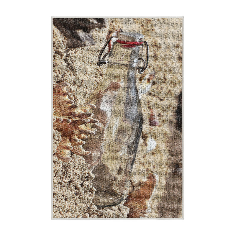 Tapis beige sea shells 7, Rectangle 4 pi x 6 pi