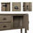 Routenberg Wood Storage Console Table with  2 Drawers and Cabinets and Bottom Shelf-643847490