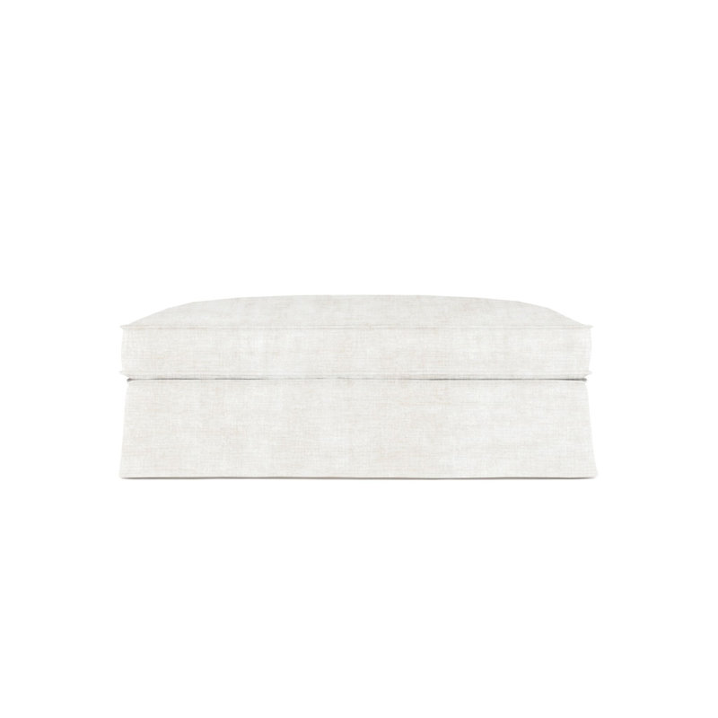 Mulberry Ottoman, Plush Velvet Oyster, Weathered