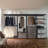 Monica Wood And Metal Walk-In Closet With Five Shelves In Rustic Gray-597315352