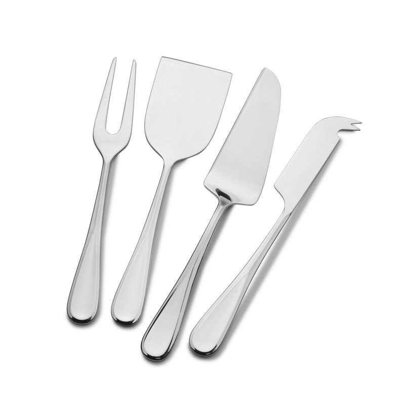 Bravo 4-Piece 18/10 Stainless Steel Cheese Set