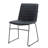 Lagan Leather/Polyester Office Guest Chair – Ergonomic Desk & Conference Seating with Stainless Steel Base, Fixed Arms & Lumbar Support-1020249384