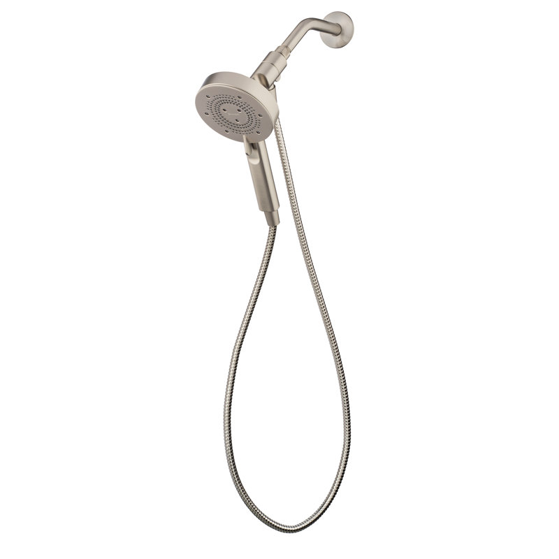 Douche à main à 5 réglages Nebia Yuba avec système d'accueil HaloNetic 1,5 gallons par minute, Nickel brossé