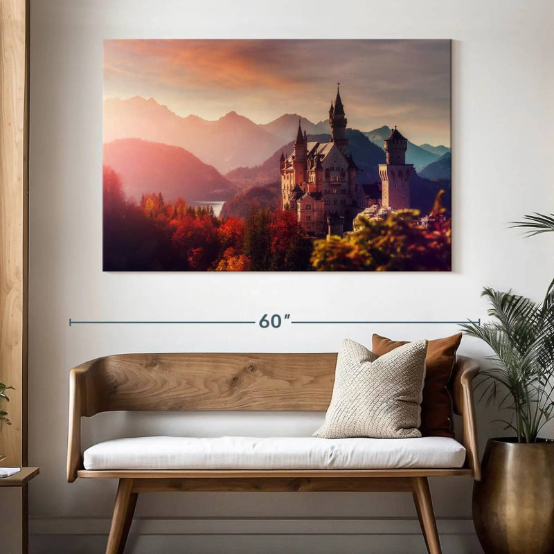 Lilie Majestic Neuschwanstein Castle, H 34 po x l 51 po