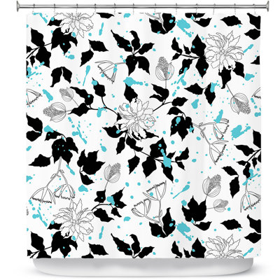 Rideau de douche simple floral splash
