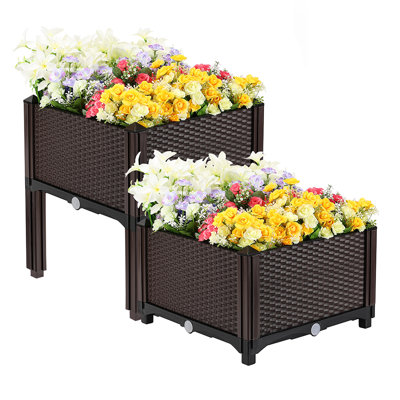 Bellago Self-Watering Plastic Planter Box
