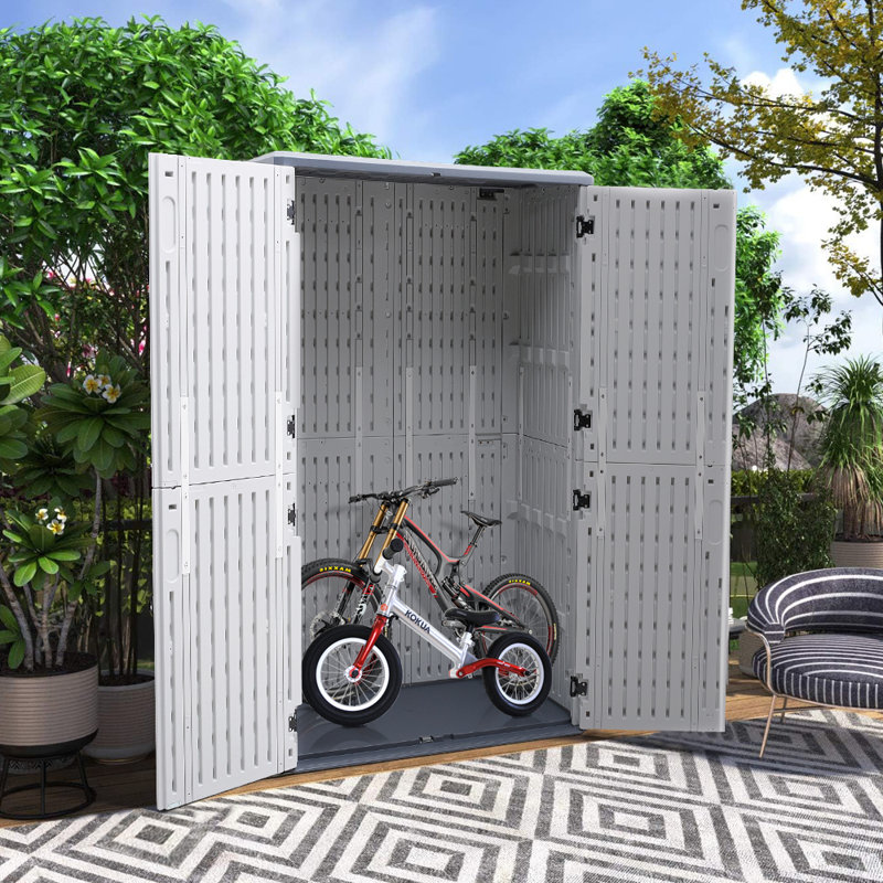 Outdoor White Storage Shed