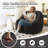 Compression 37"W Soft Teddy Fabric Tufted Memory Sponge Foam Filled Bean Bag Chair-1689164113