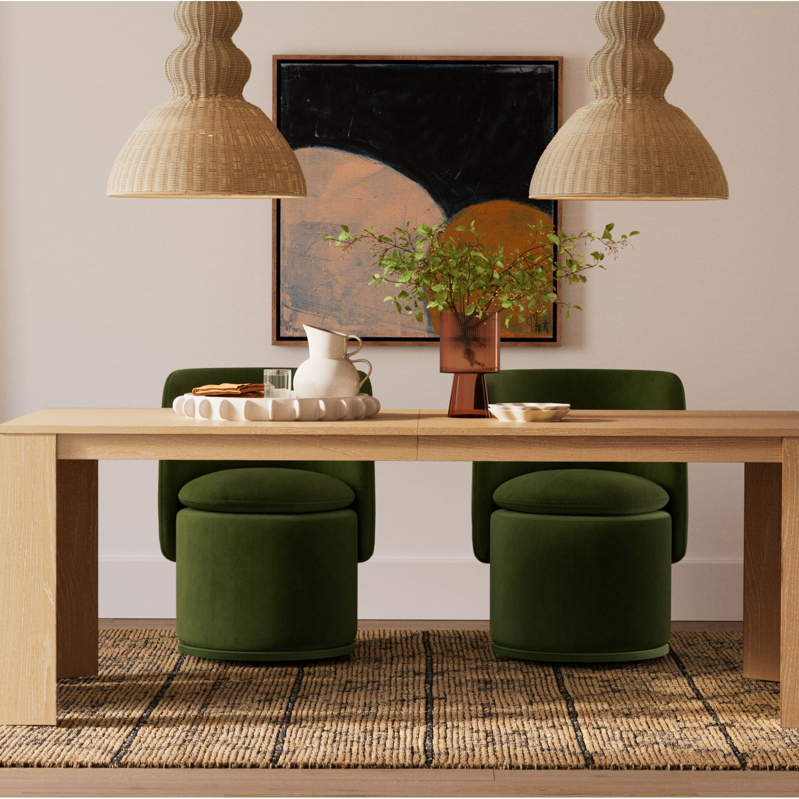 Mayla Single Light Pendant, 79" H x 30.5" W x 7.7" D