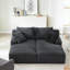 Canapé modulaire 69 po Cloud, méridienne en forme de L avec méridienne en forme de R avec assise profonde et confortable canapé 2 places pour salon moderne (tissu moelleux), noir