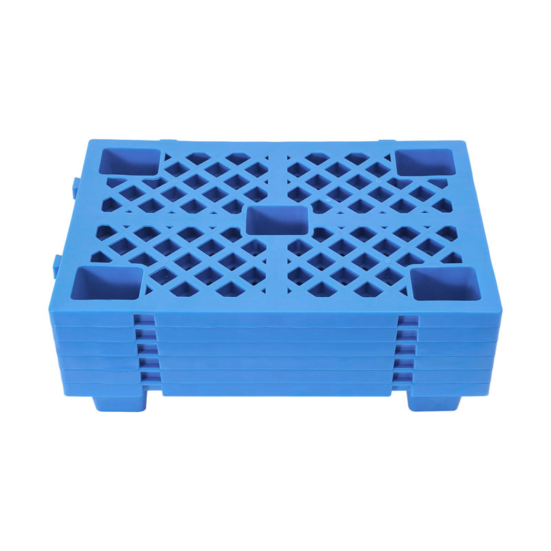6 palettes en plastique, 6 palettes emboîtables, Bleu
