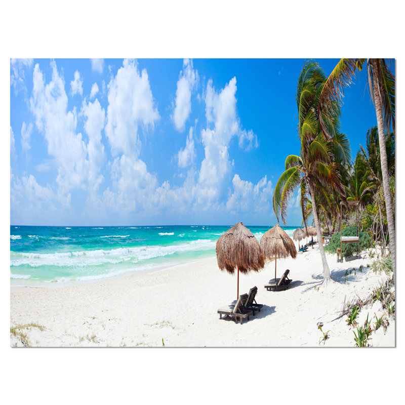 « brillante caraïbes beach », reproduction de photo sur toile tendue, H 8 po x l 12 po x P 1 po