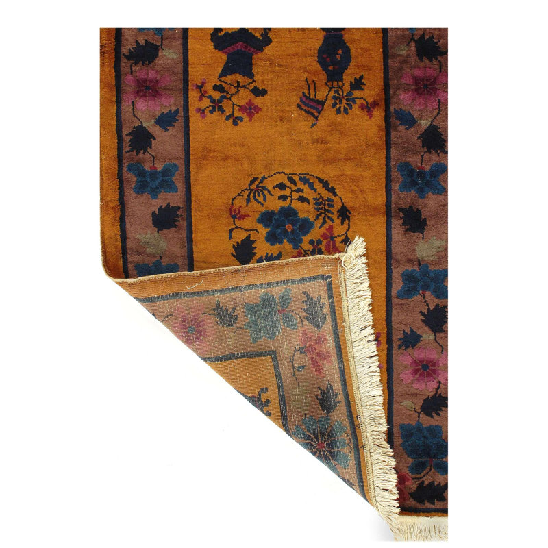 Lonisha Hand Woven Cotton Floral Area Rug