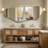 Modern Asymmetrical Full Length Wall Mirror with Gold Metal Frame, 63" x 28"-1978808787-1978808789