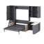 Grand lit escamotable avec élévateur hydraulique, lit mural pliable avec canapé, tablettes de rangement, charge USB et éclairage DEL-1500443324