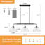 Lustre d'îlot de cuisine 3 lumières 39,37 po Modern Modern-1048609668