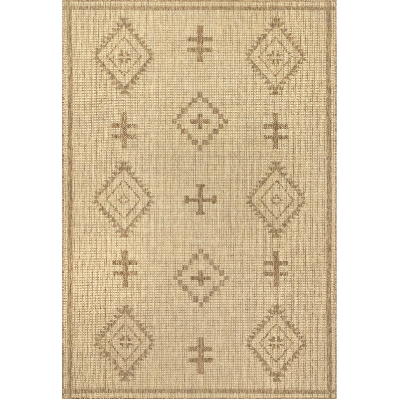 Tapis intérieur / extérieur tribal Senn, Rectangle 8 pi x 10 pi