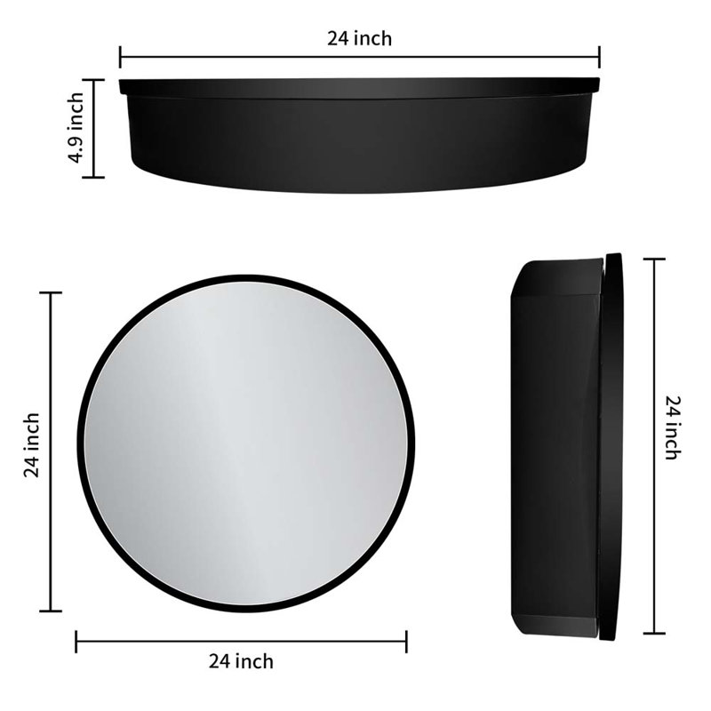 Armoire à pharmacie murale avec miroir Khubhu, 24 po x 24 po