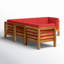 Canapé modulaire d'extérieur 30,25 po avec coussins-1188782835