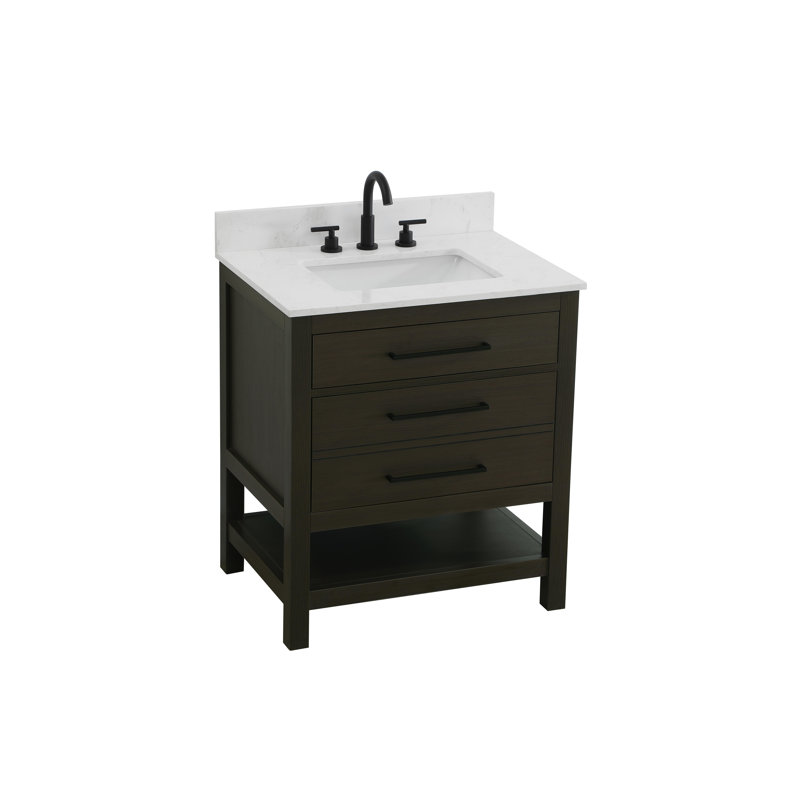 30 inch Single Bathroom Vanity_Modern_VF60530-BS, Mocha Brown