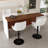 Swivel Bar Stools With Adjustable Height (35.03-43.7 Inches), Backrest, And Soft Knit Fabric - Ideal For Kitchen Island, Bar Counter, Dining Room, (Set Of 2)-108401357