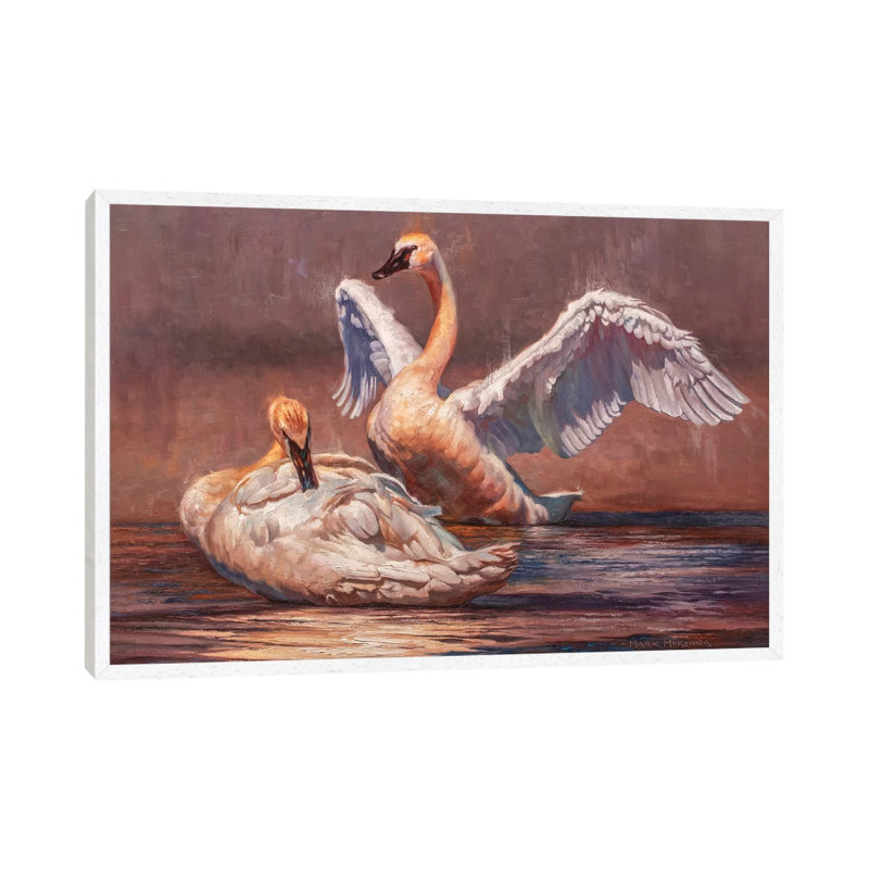 Minuet 1 Piece Painting on Canvas, 66.04cm H x 101.6cm W x 3.81cm D, White Framed
