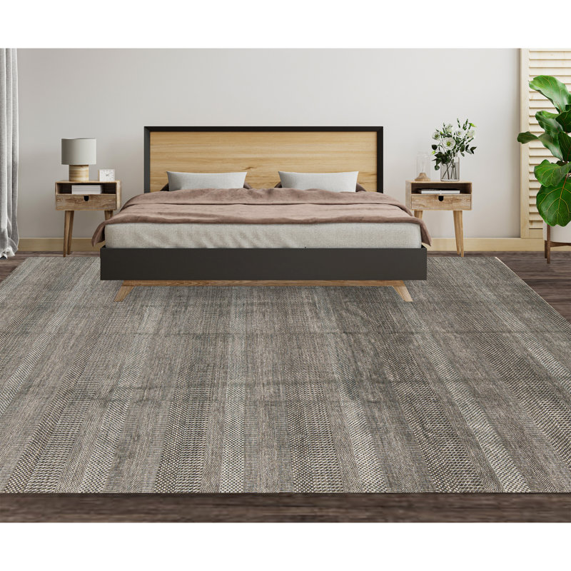 Area Rug in Gray, Rectangle 8'10" x 12'