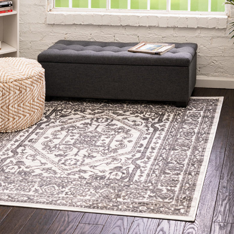 Teisuke Gray Rug, Square 3'3"