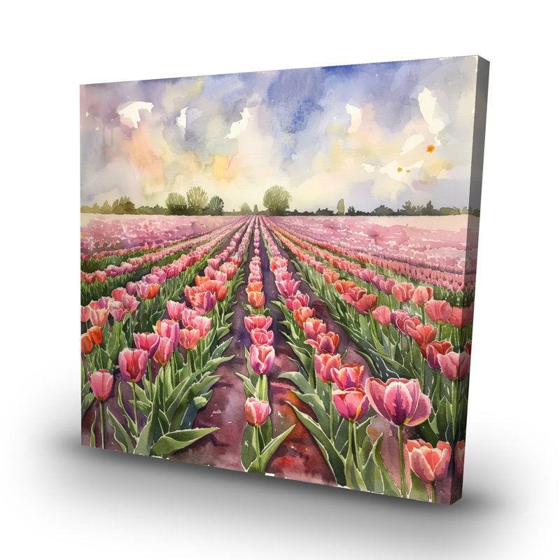 Rose row - 32"x32" art on canvas