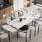 Nanor 9 - Piece 94.48'' Extendable Sintered Stone Dining Table with 8 Fabric Chairs Dining Set-446368999-446368997