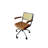 SEAT4U Contemporary Rattan Back, PU Upholstered Office Chair-760840982