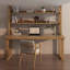 Bureaux rectangulaires en bois massif Burlywood-107237063