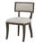 Upholstered Split-Back Dining Chairs with Curved Wood Frame (Set of 2)-113397433